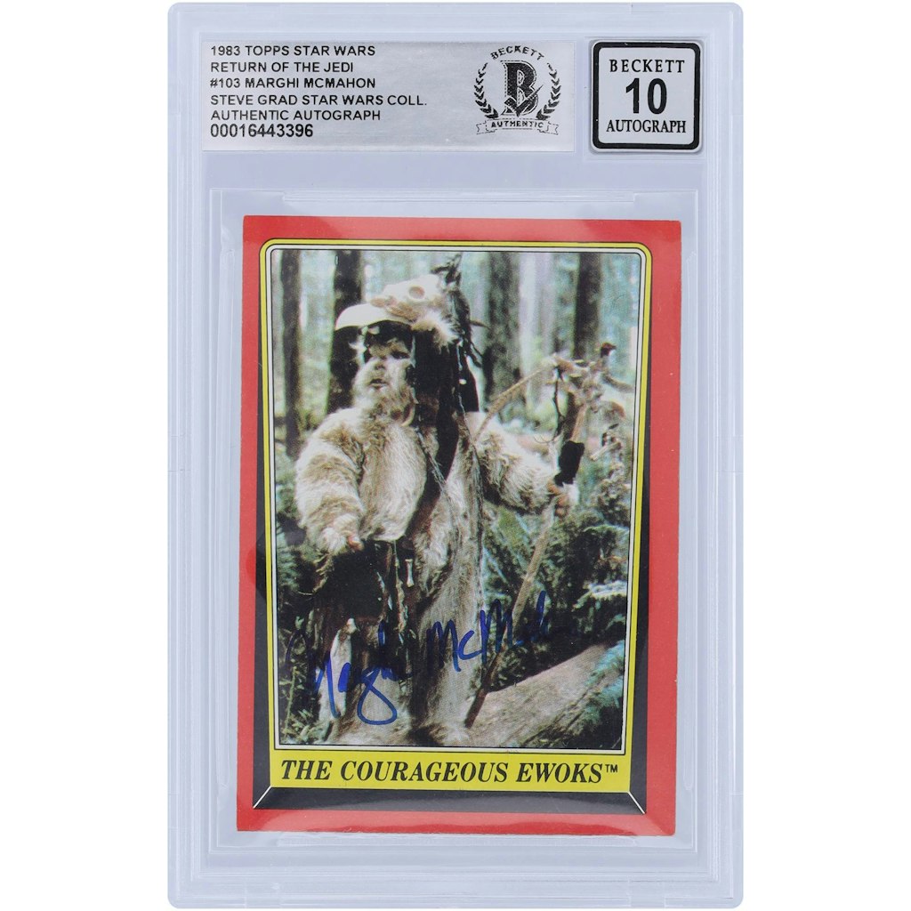 Marghi McMahon Autographed 1983 Topps Star Wars Return of the Jedi #103 BGS 10 Card: $49.99