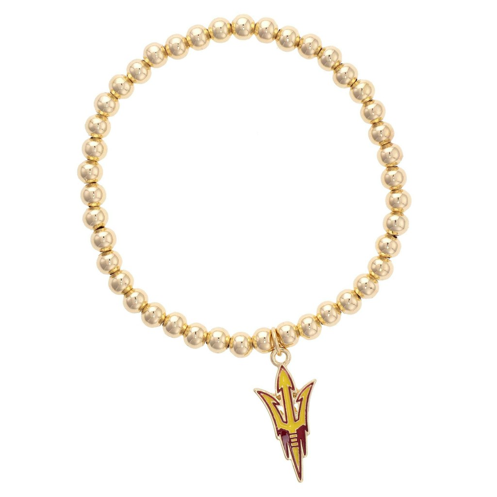 Arizona State Sun Devils 18k Gold-Plated Bead Stretch Bracelet: $34.99