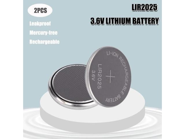 LIR2025 3.6V 30mAh Lithium Rechargeable Button Battery 2-Pack: $32.88 LIR2025 3.6V 30mAh Lithium Rechargeable Button Battery 2-Pack: $32.88