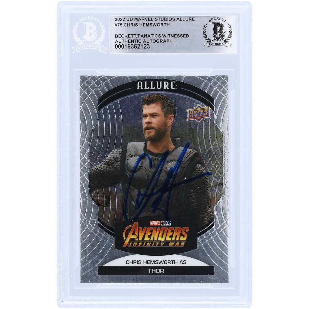 Chris Hemsworth Autographed 2022 Upper Deck Marvel Studios Allure Trading Card: $649.99