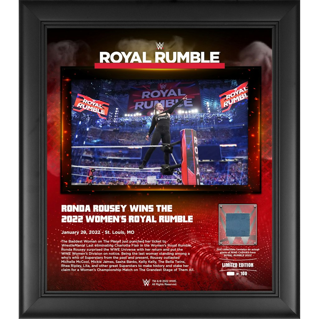 Ronda Rousey 15" x 17" Framed 2022 Royal Rumble Collage: $69.99