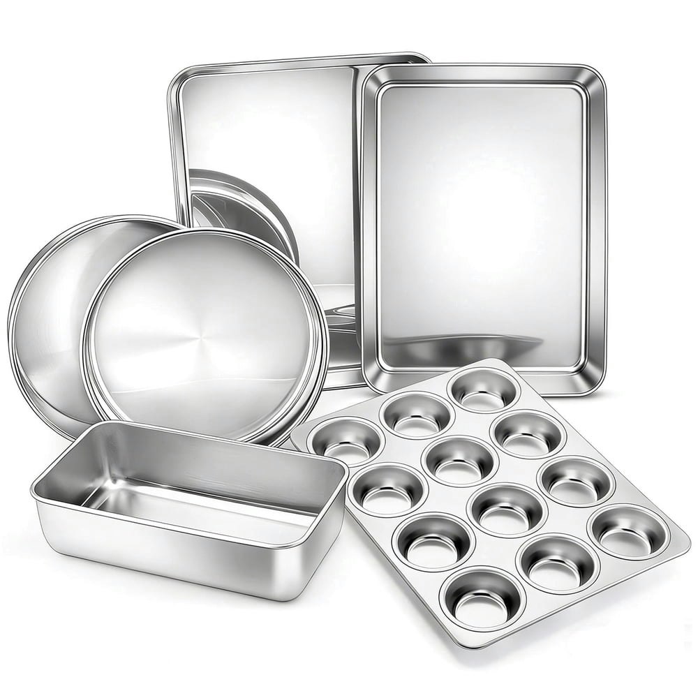 Vesteel 6-Piece Stainless Steel Bakeware Set: $30.99 Vesteel 6-Piece Stainless Steel Bakeware Set: $30.99