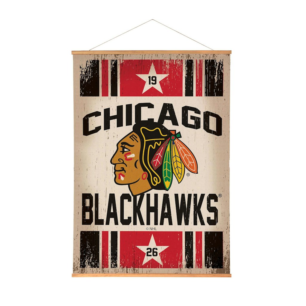 Chicago Blackhawks 36" x 54" Canvas Wall Art Tapestry: $129.99
