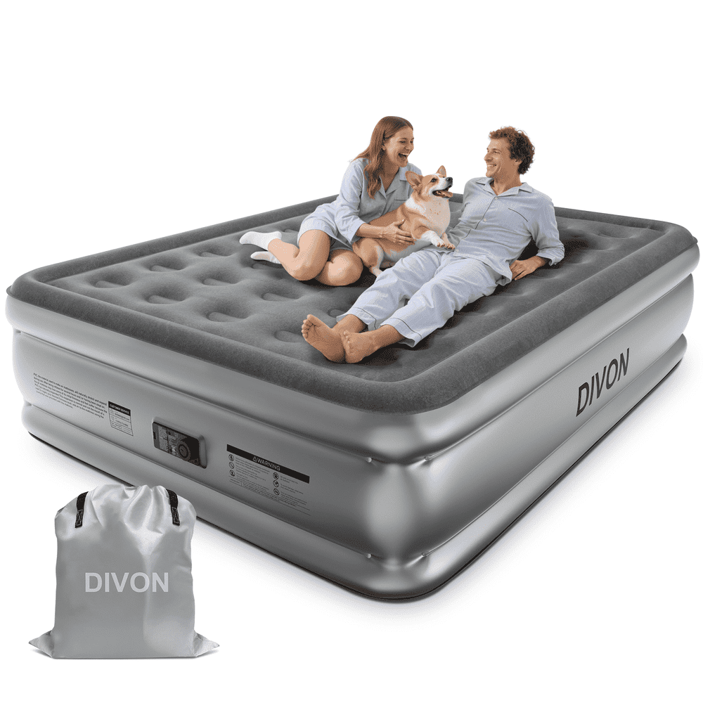 Divon 18-Inch Queen Air Mattress with Built-In Pump: $59.99