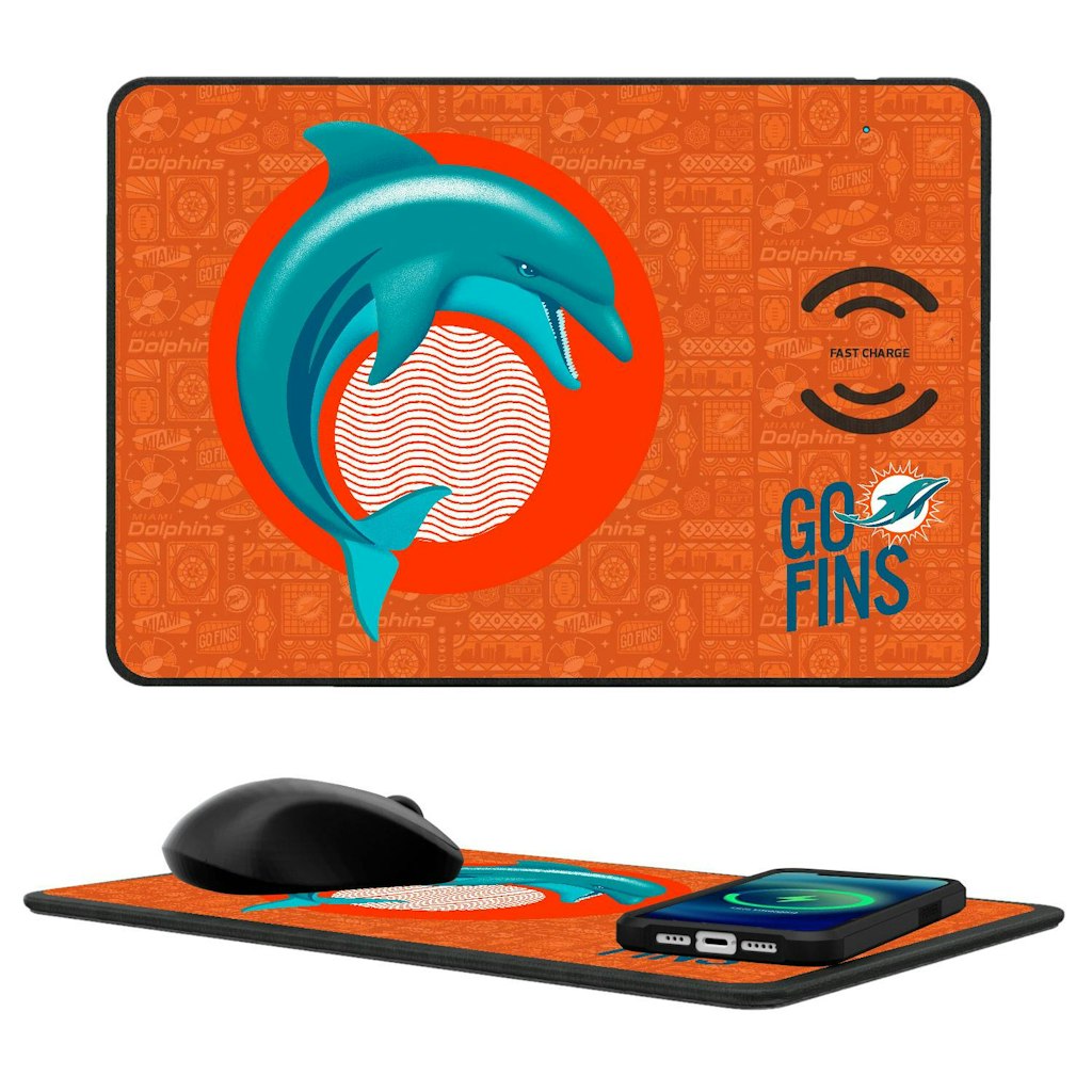 Keyscaper Miami Dolphins 15W Wireless Charger and Mouse Pad: $69.99 Keyscaper Miami Dolphins 15W Wireless Charger and Mouse Pad: $69.99