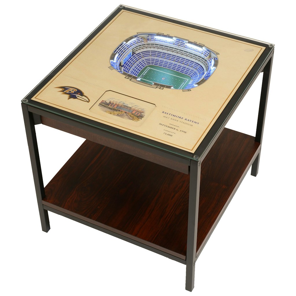 IDNA Baltimore Ravens 25-Layer StadiumView Lighted End Table: $560.99 IDNA Baltimore Ravens 25-Layer StadiumView Lighted End Table: $560.99