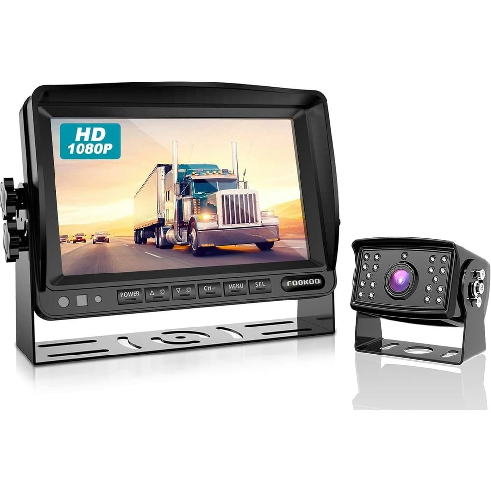 Fookoo 7-Inch 1080P Wired Backup Camera System: $151.99 Fookoo 7-Inch 1080P Wired Backup Camera System: $151.99