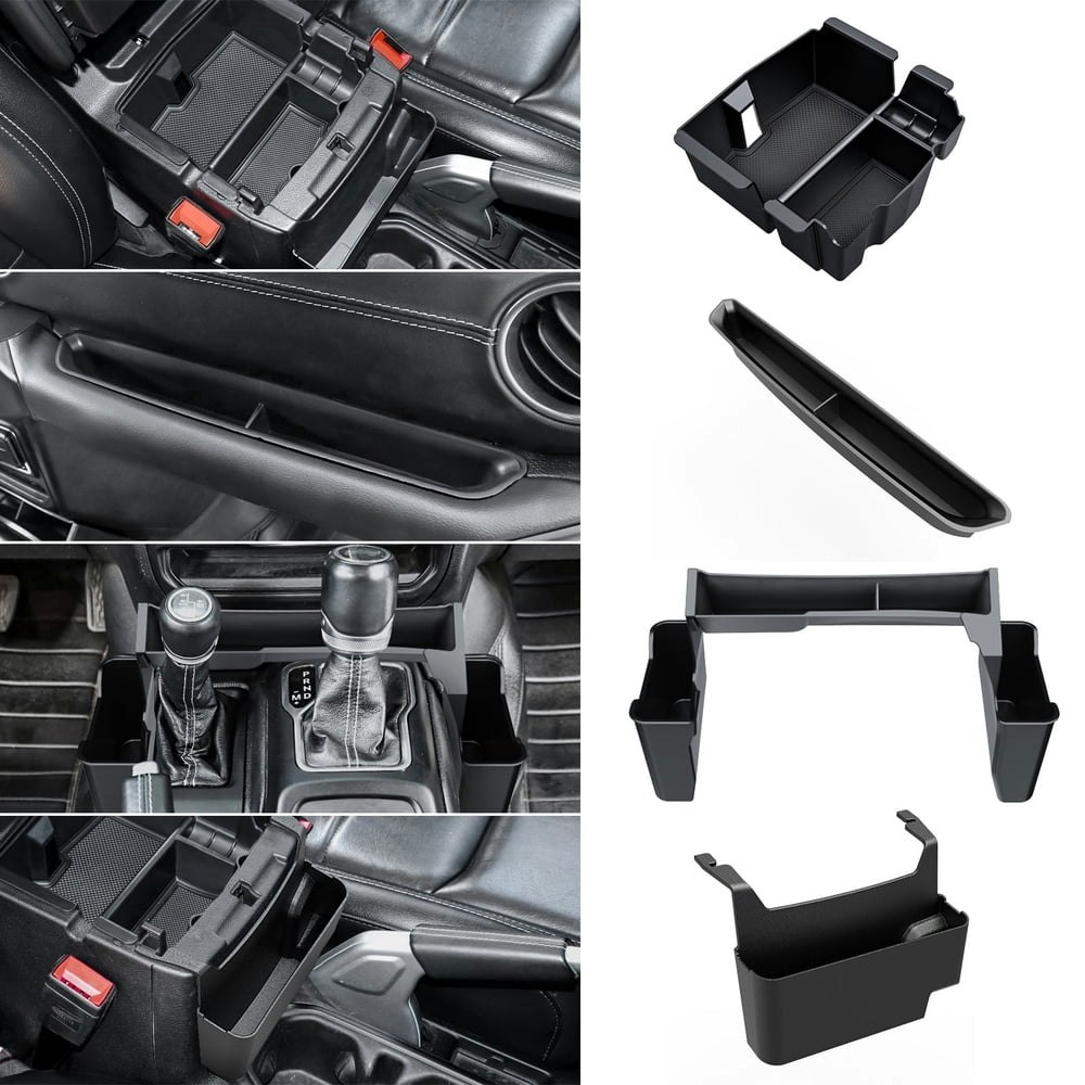 Diamooky Center Console Organizer 4-Pack for Jeep Wrangler and Gladiator: $32.99