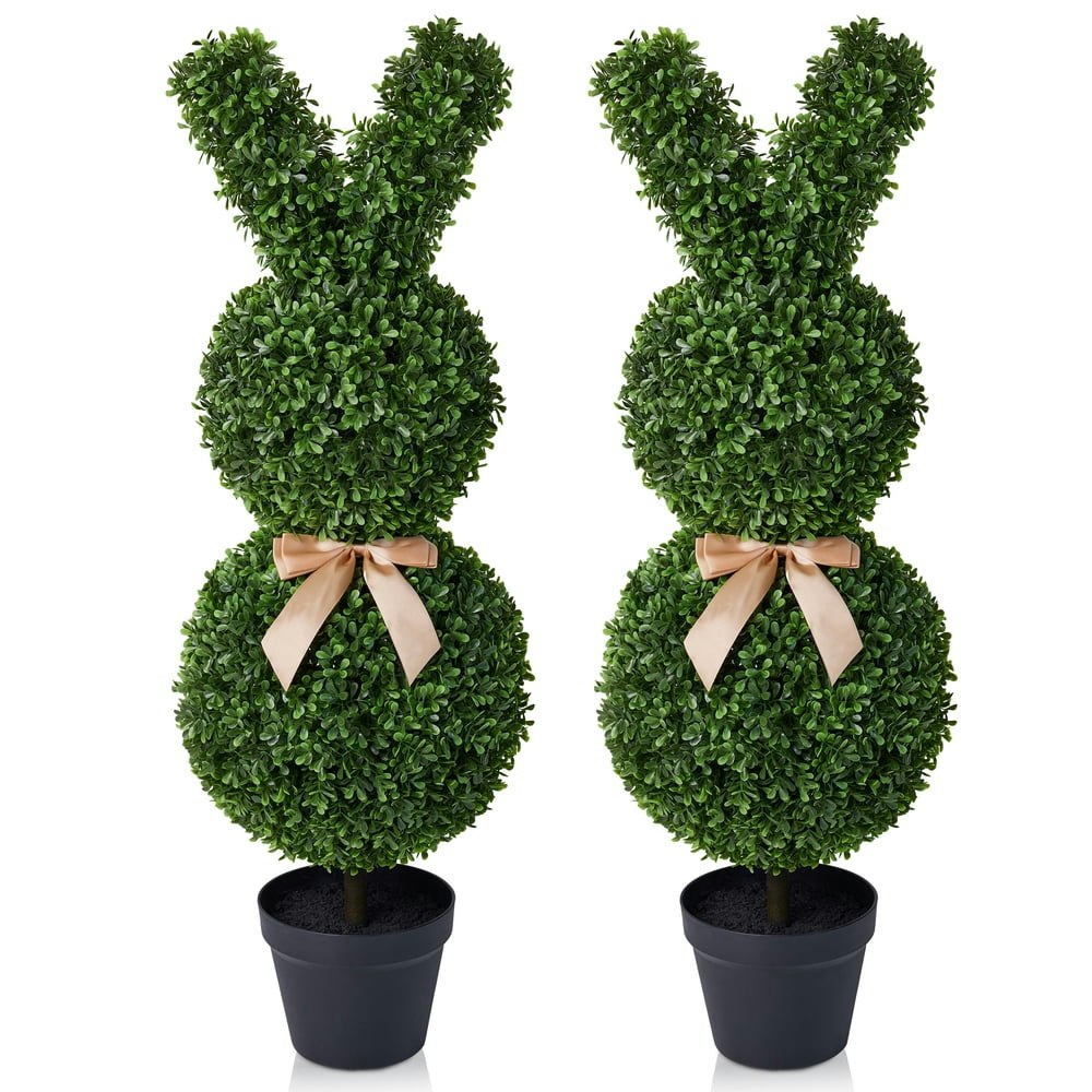 Dr. Planzen 36-Inch Artificial Boxwood Bunny Topiary 2-Pack: $69.99 Dr. Planzen 36-Inch Artificial Boxwood Bunny Topiary 2-Pack: $69.99