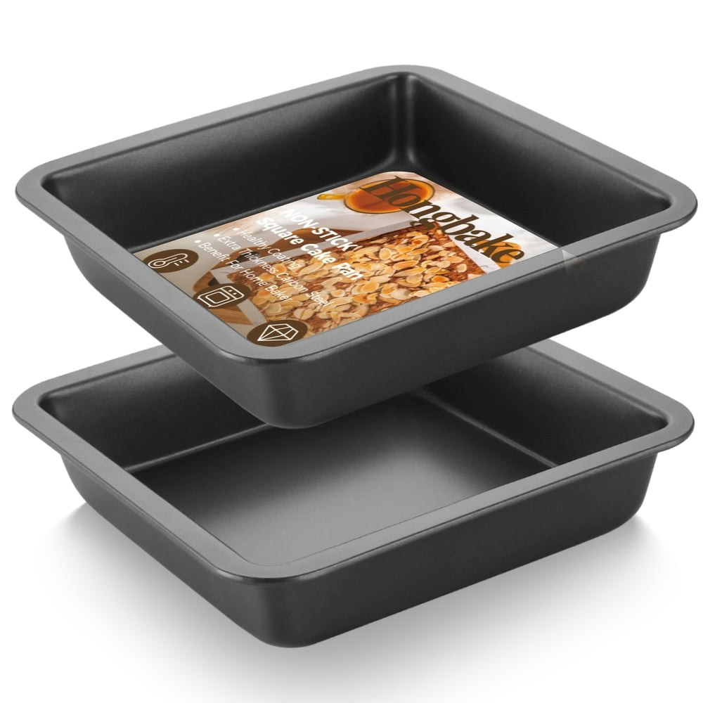 Hongbake 8x8-Inch Nonstick Square Baking Pan 2-Pack: $14.99