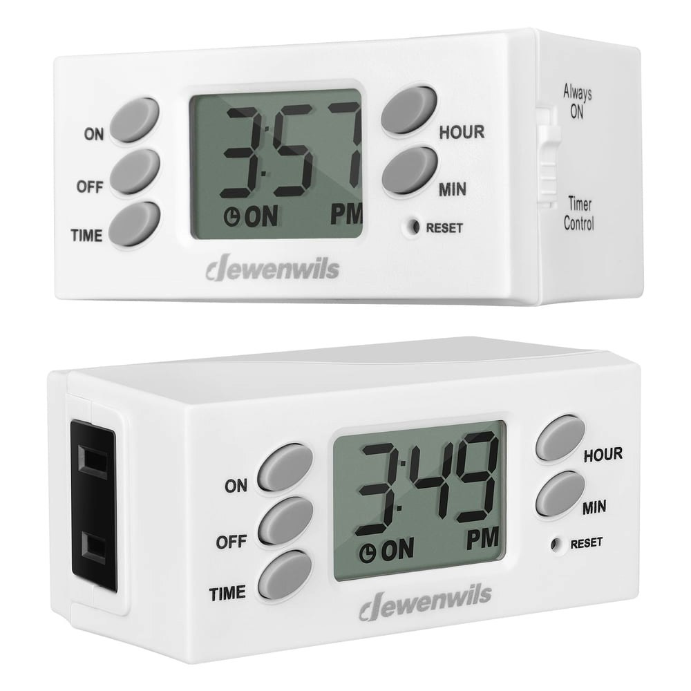 Dewenwils 24-Hour Programmable Digital Timer Outlet: $15.29