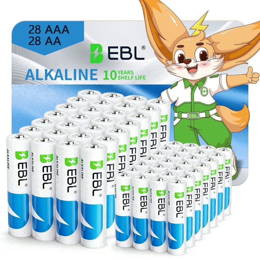 EBL AA and AAA Alkaline Battery 56-Pack: $15.83 EBL AA and AAA Alkaline Battery 56-Pack: $15.83