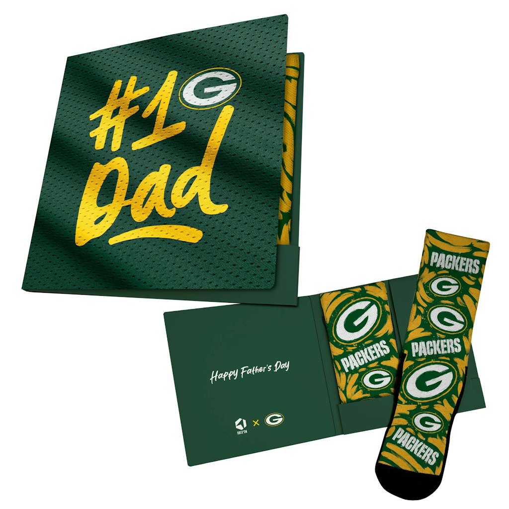Rock Em Green Bay Packers #1 Dad Socks: $24.99 Rock Em Green Bay Packers #1 Dad Socks: $24.99