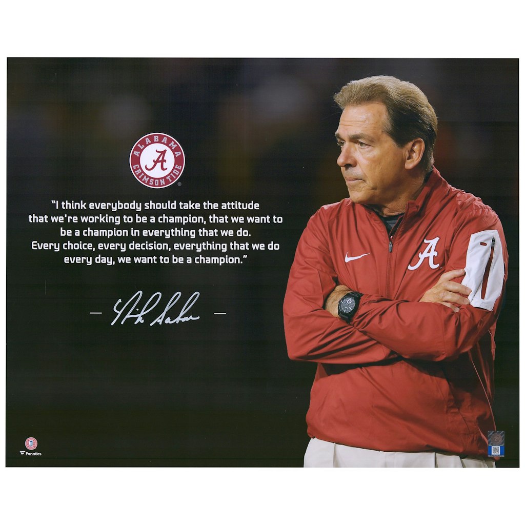Nick Saban Autographed 16" x 20" Alabama Crimson Tide Photograph: $329.99