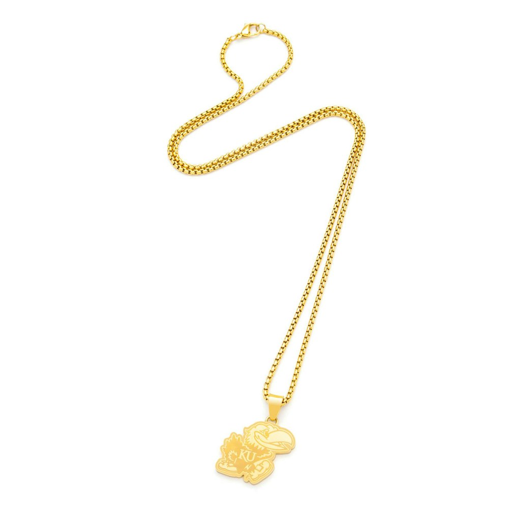 FanDrip Kansas Jayhawks 24-inch Stainless Steel Pendant Necklace: $62.99 FanDrip Kansas Jayhawks 24-inch Stainless Steel Pendant Necklace: $62.99