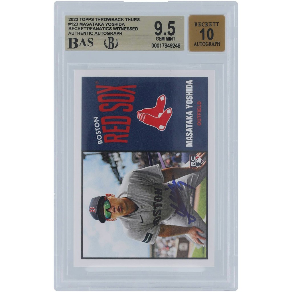 Masataka Yoshida Boston Red Sox 2023 Topps Throwback Thursday Autographed Rookie Card: $299.99
