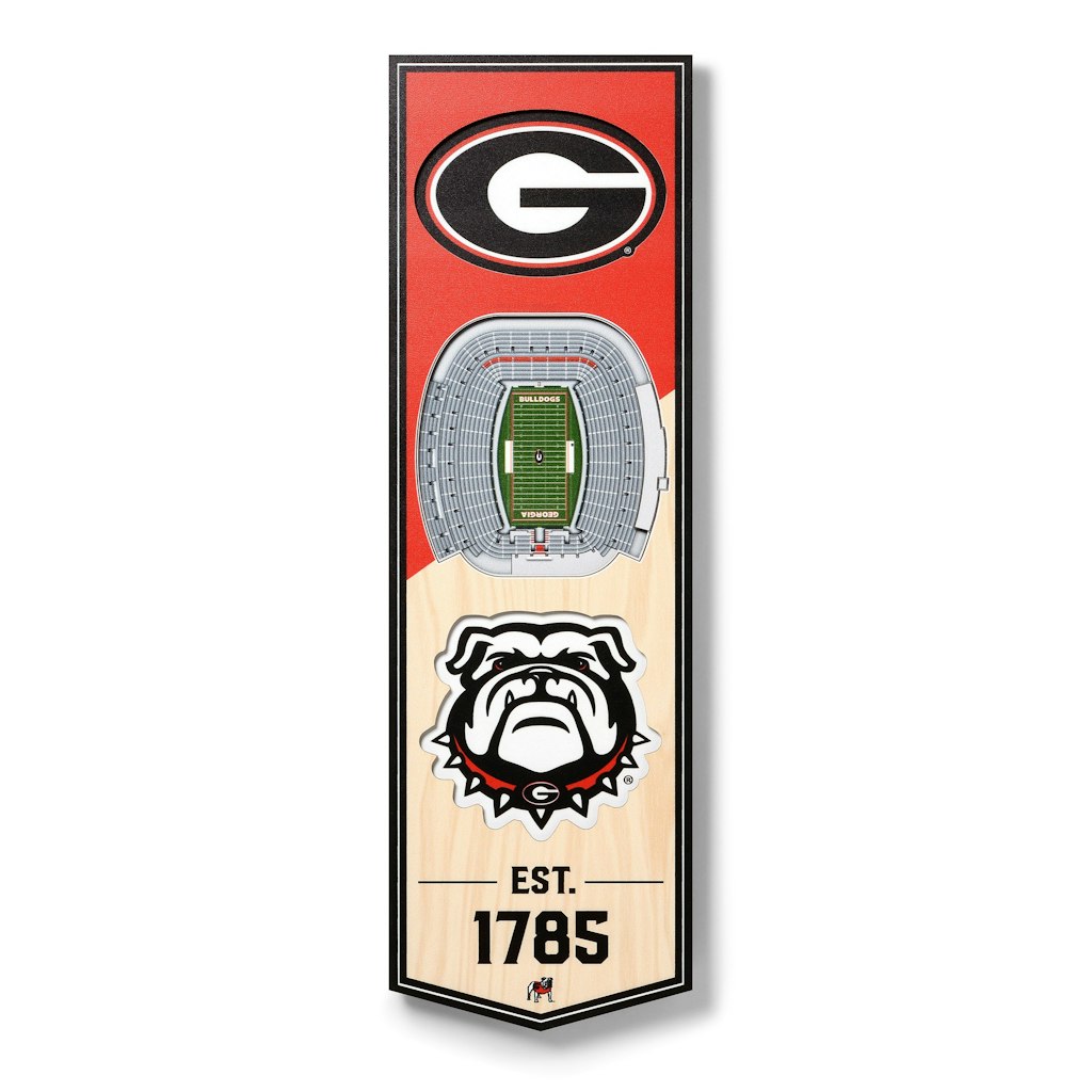 Georgia Bulldogs 6" x 19" 3D StadiumView Banner: $43.99 Georgia Bulldogs 6" x 19" 3D StadiumView Banner: $43.99