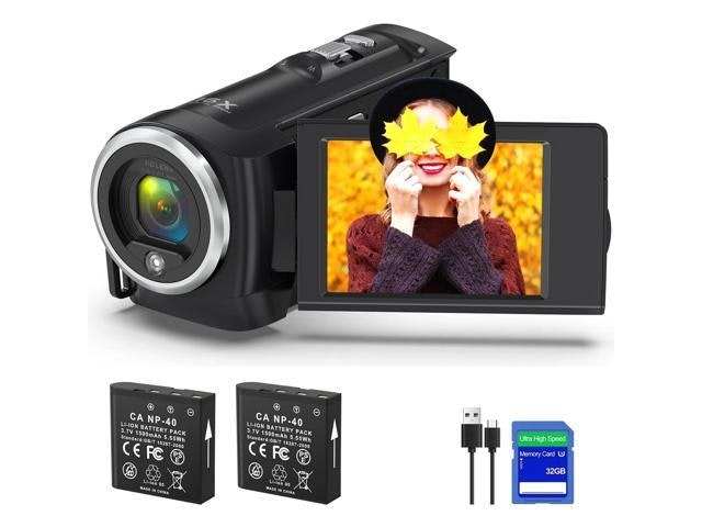 2.7K 50MP Vlogging Digital Camera with 32GB Card and 2 Batteries: $117.99