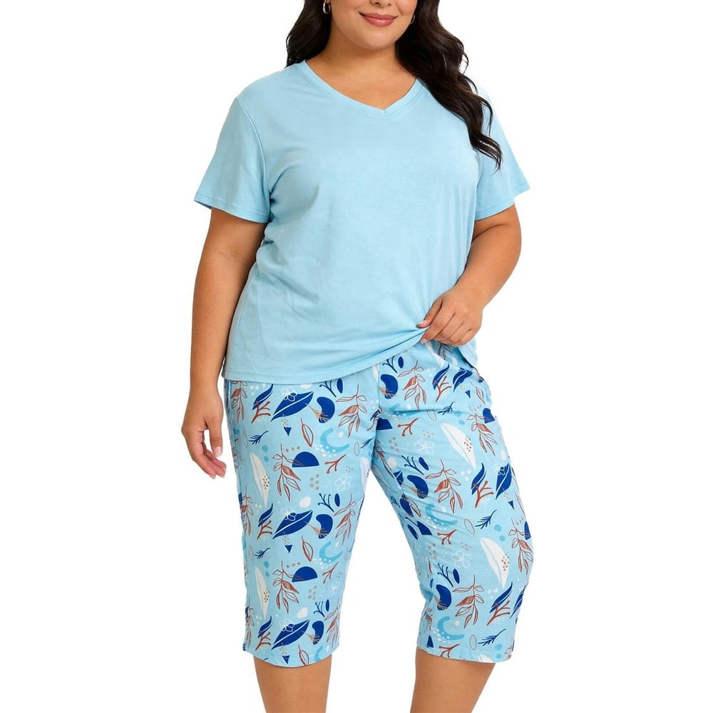 Putuo Women's Plus Size Pajama Set: $17.96