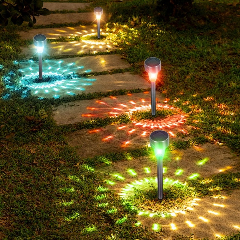 Qoosea Waterproof Solar Pathway Lights 12-Pack: $19.09