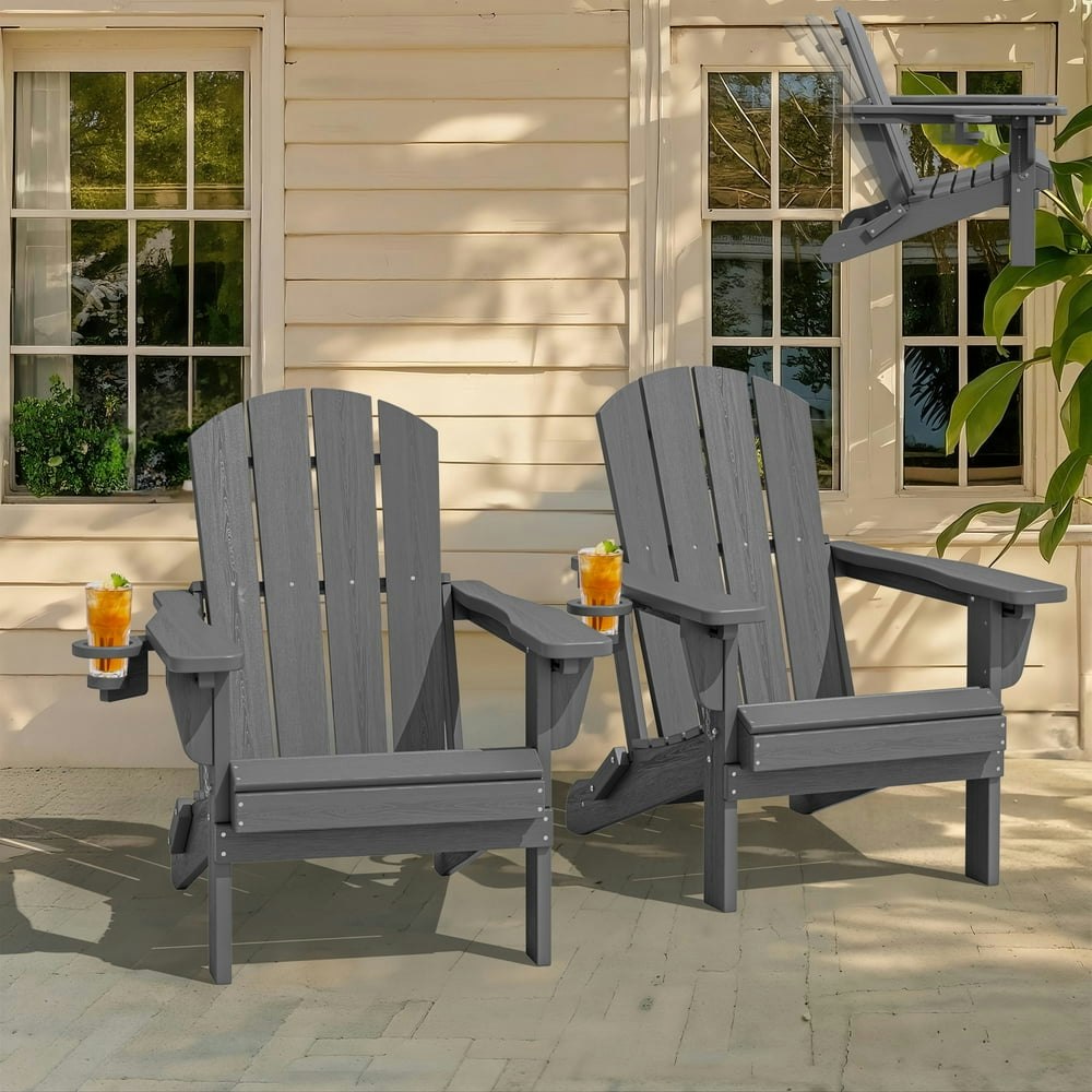 Serwall Adjustable Folding HDPE Adirondack Chair 2-Pack: $189.89 Serwall Adjustable Folding HDPE Adirondack Chair 2-Pack: $189.89