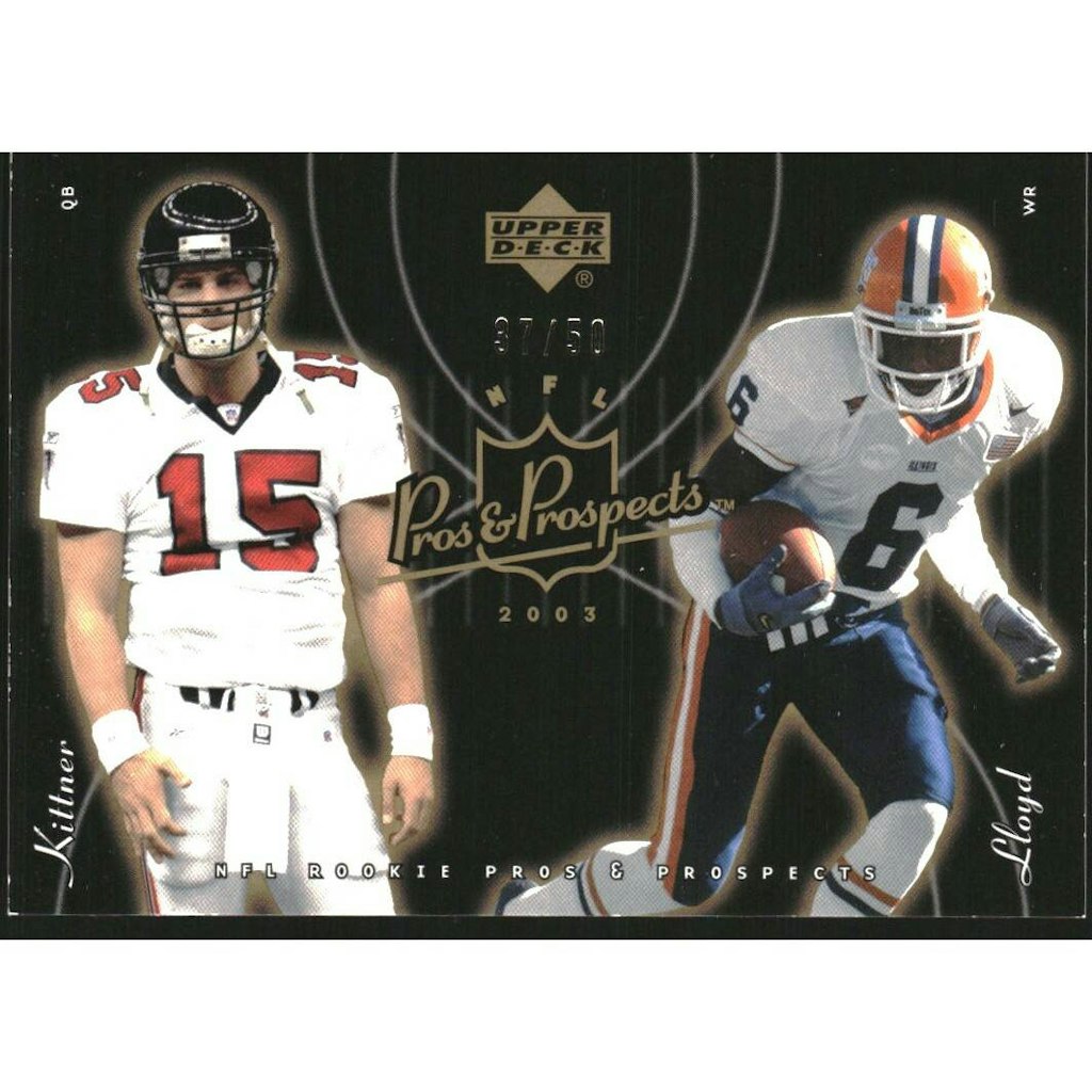 2003 Upper Deck Pros and Prospects Gold #169 Brandon Lloyd/Kurt Kittner Trading Card: $13.50 2003 Upper Deck Pros and Prospects Gold #169 Brandon Lloyd/Kurt Kittner Trading Card: $13.50