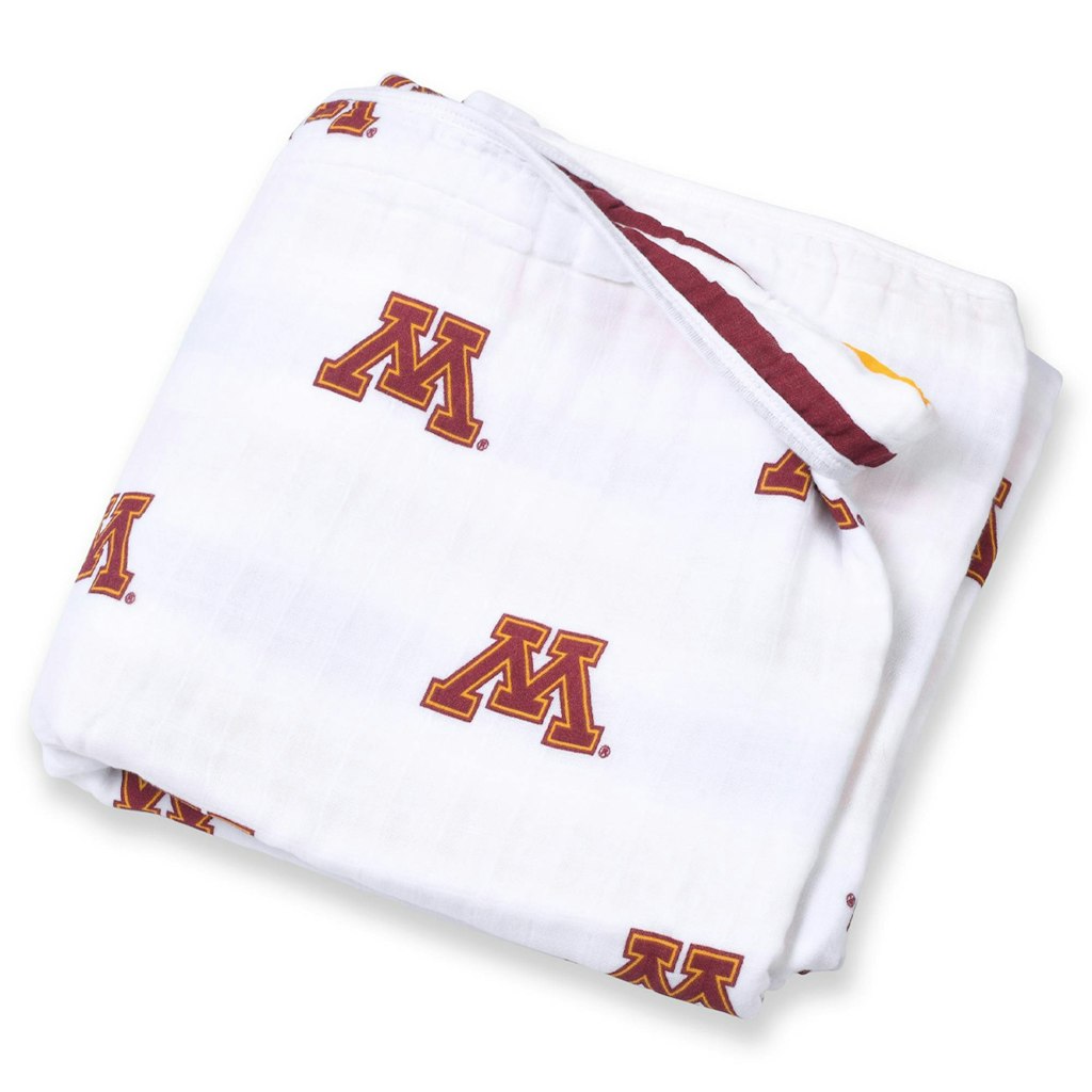 Minnesota Golden Gophers 47" x 47" Muslin 4-Layer Baby Blanket: $59.99