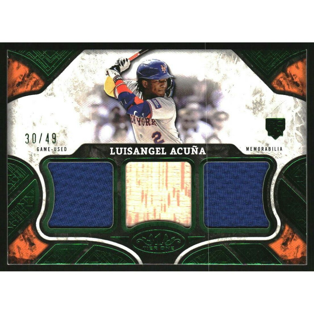 2025 Topps Tier One Luisangel Acuna Triple Relic Card: $22.50 2025 Topps Tier One Luisangel Acuna Triple Relic Card: $22.50