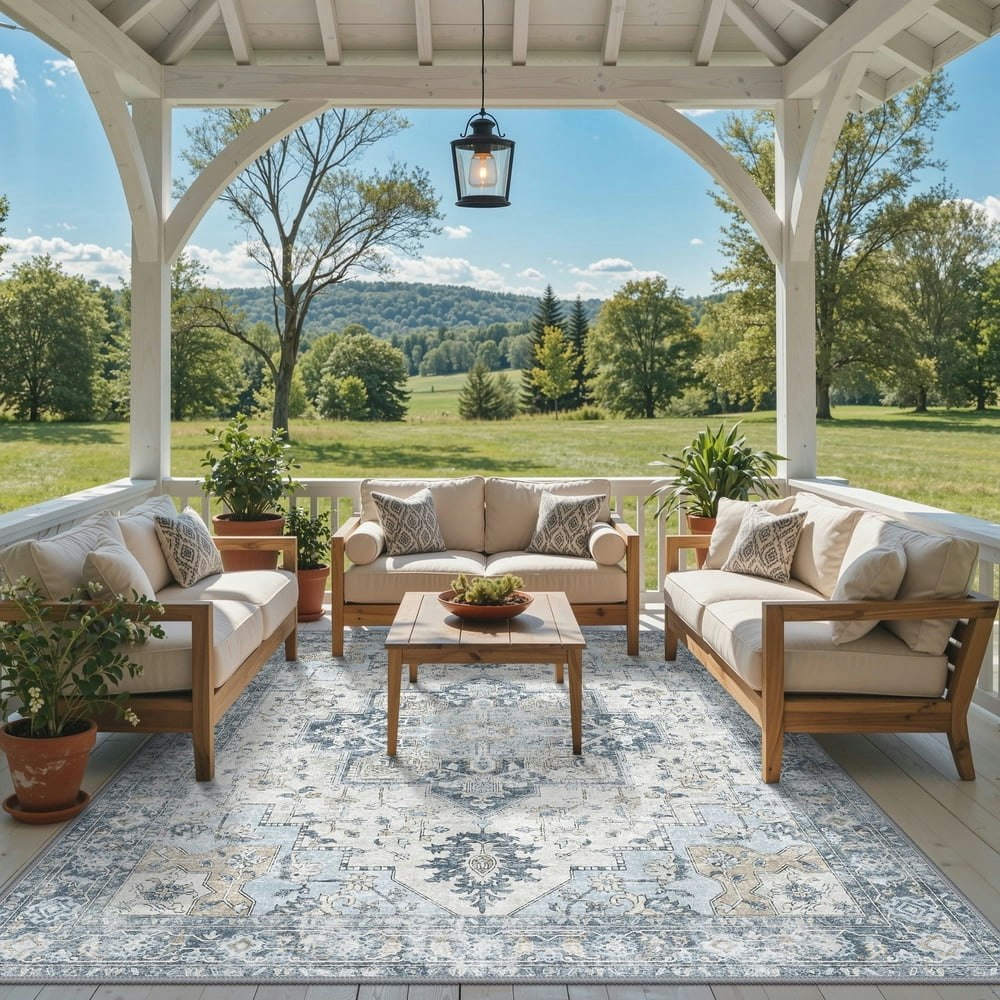 Deorab 8'x10' Chenille Patio Rug: $73.99 Deorab 8'x10' Chenille Patio Rug: $73.99