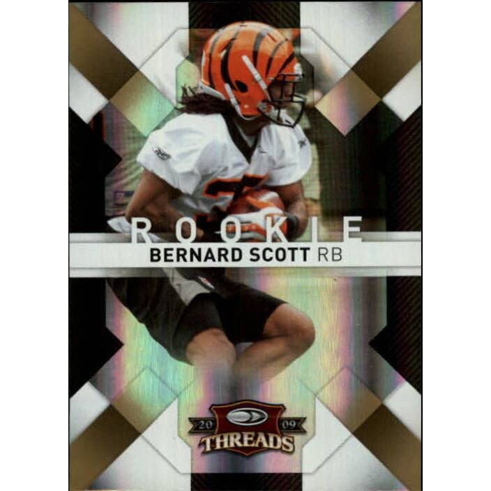 2009 Donruss Threads Gold Holofoil #110 Bernard Scott: $10.80 2009 Donruss Threads Gold Holofoil #110 Bernard Scott: $10.80