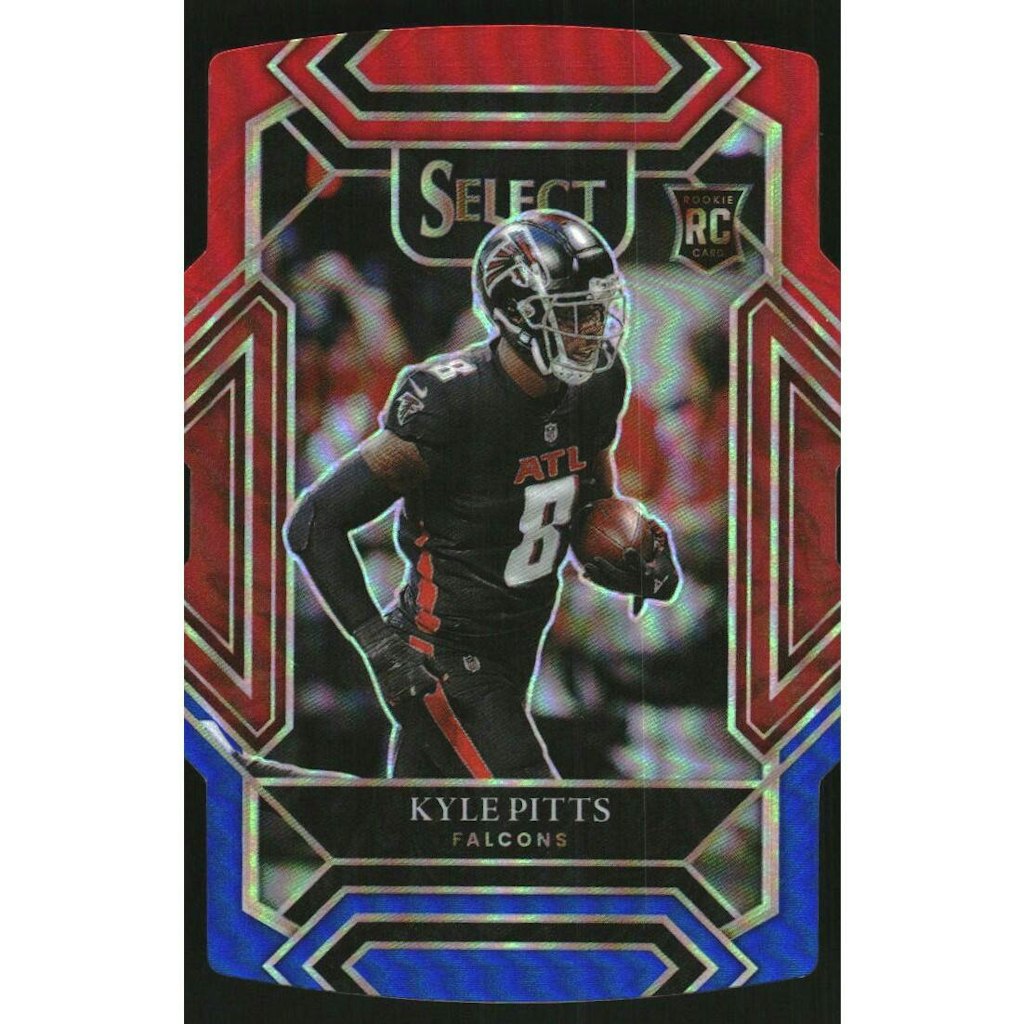 2021 Select Prizm Red and Blue Die Cut Kyle Pitts Trading Card: $10.80