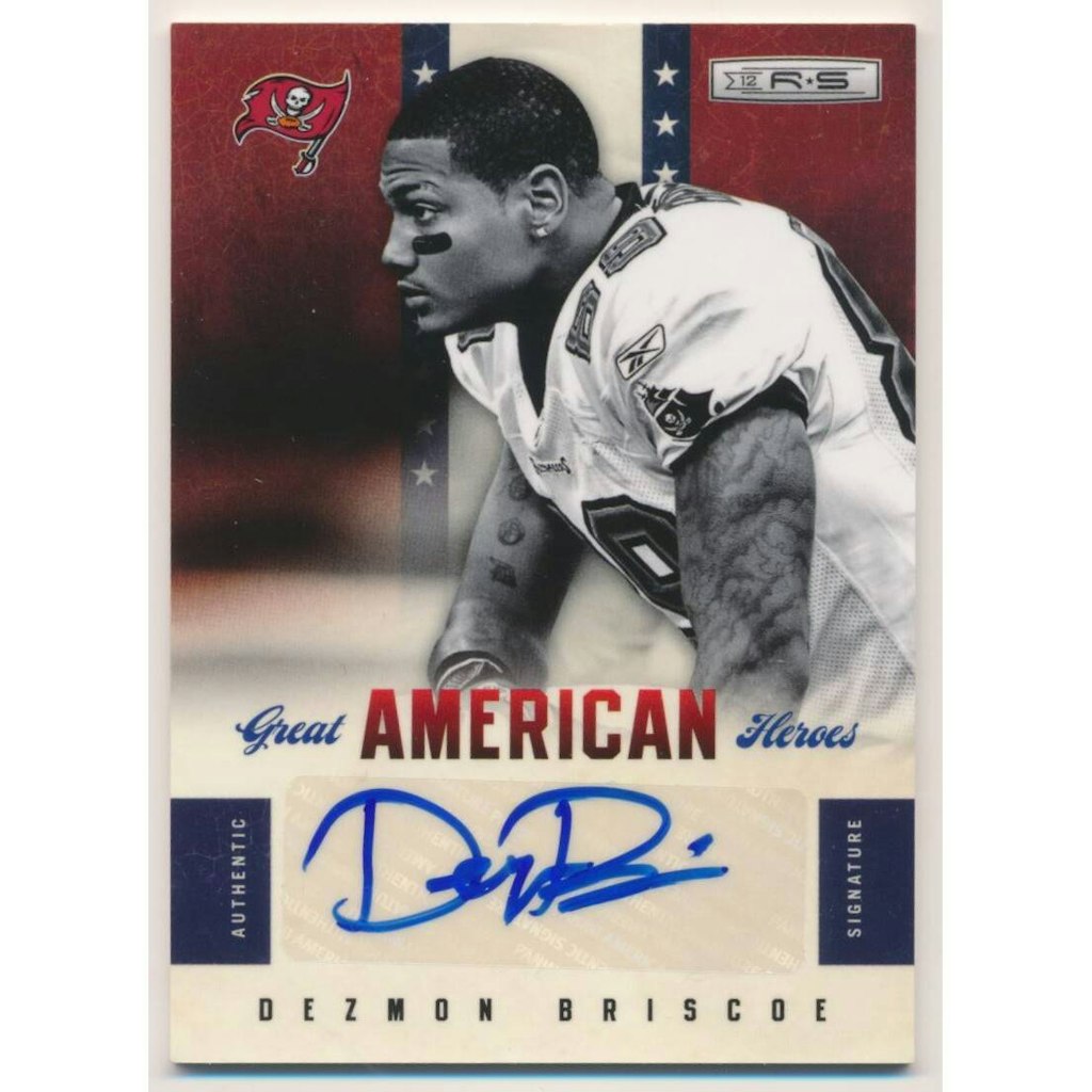 2012 Rookies and Stars Great American Heroes Dezmon Briscoe Autograph #16/10: $10 2012 Rookies and Stars Great American Heroes Dezmon Briscoe Autograph #16/10: $10