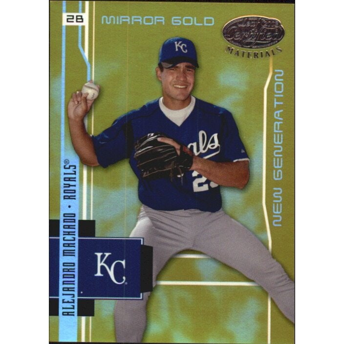 2003 Leaf Certified Materials Mirror Gold Alejandro Machado Baseball Card: $10 2003 Leaf Certified Materials Mirror Gold Alejandro Machado Baseball Card: $10