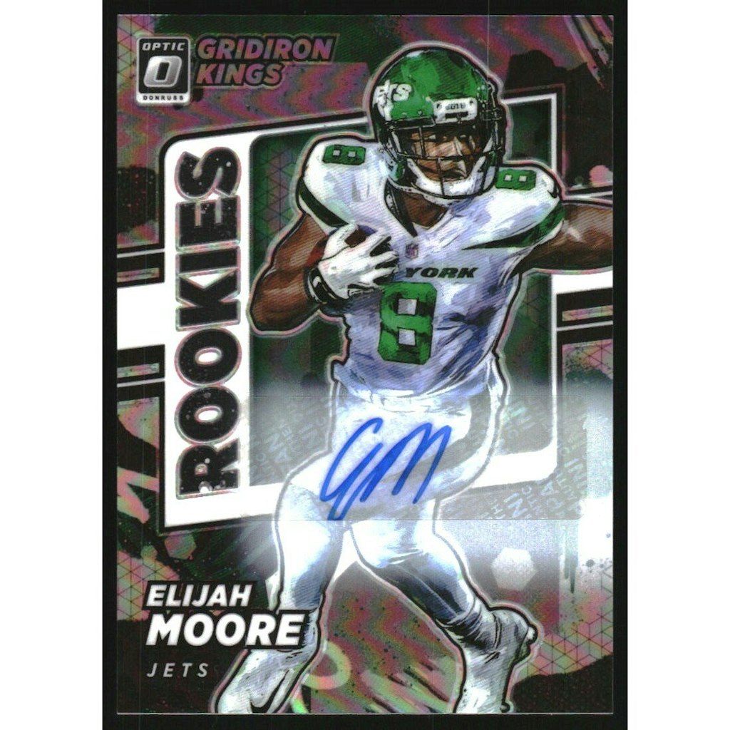 2021 Donruss Optic Elijah Moore Rookie Autograph Card: $10 2021 Donruss Optic Elijah Moore Rookie Autograph Card: $10