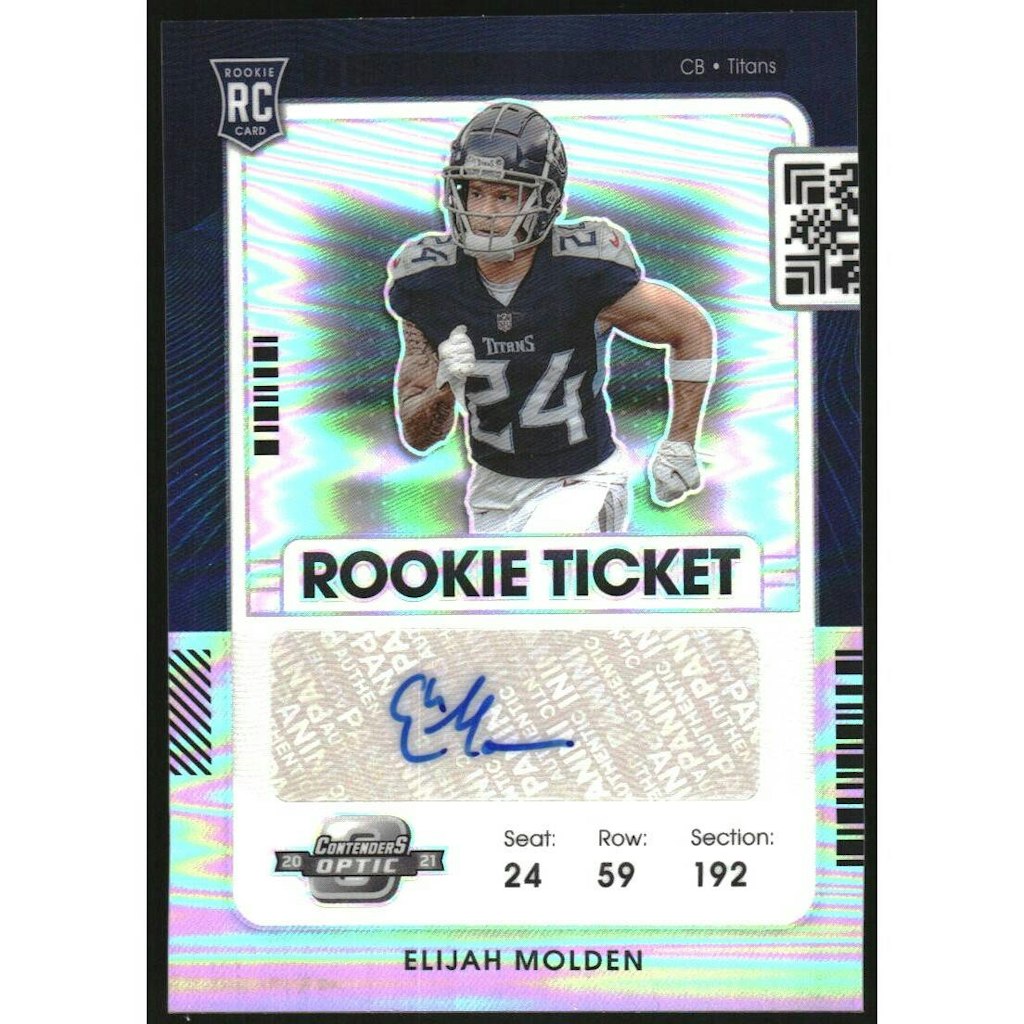 2021 Panini Contenders Optic Silver Elijah Molden Autograph Card: $18 2021 Panini Contenders Optic Silver Elijah Molden Autograph Card: $18