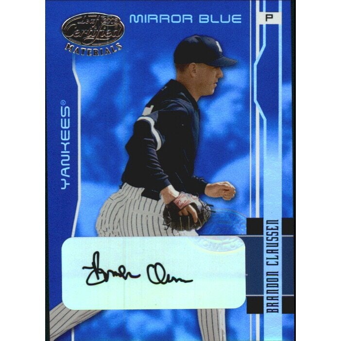 2003 Leaf Certified Materials Mirror Blue Brandon Claussen Autograph /50: $12 2003 Leaf Certified Materials Mirror Blue Brandon Claussen Autograph /50: $12