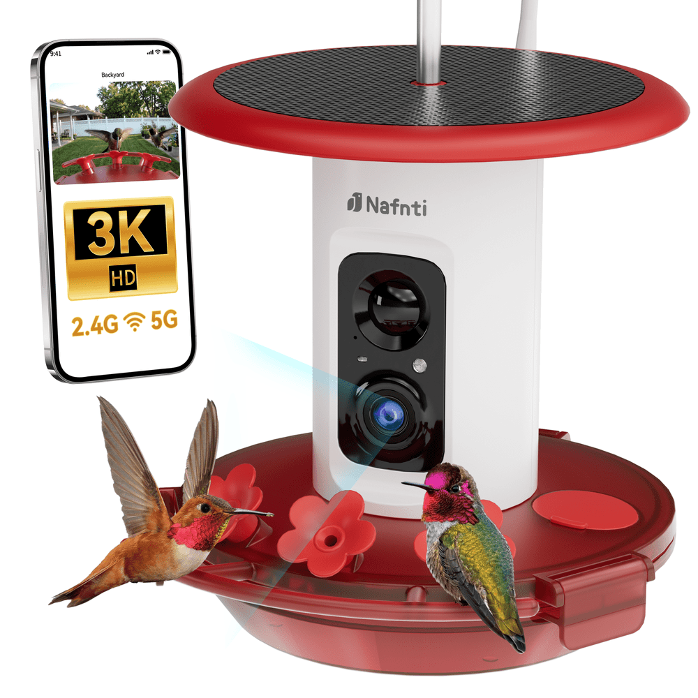 Nafnti 3K Solar-Powered Smart Bird Feeder Camera: $99.99 Nafnti 3K Solar-Powered Smart Bird Feeder Camera: $99.99