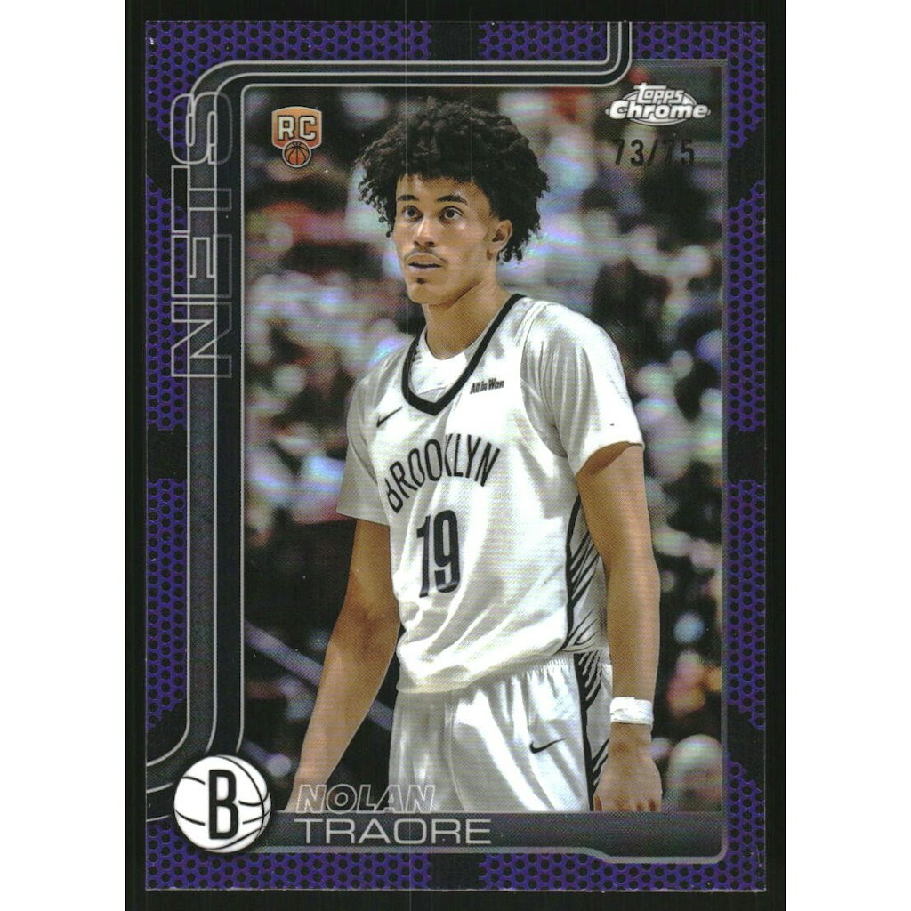 2025-26 Topps Chrome Purple Basketball Refractor Nolan Traore Card: $45 2025-26 Topps Chrome Purple Basketball Refractor Nolan Traore Card: $45