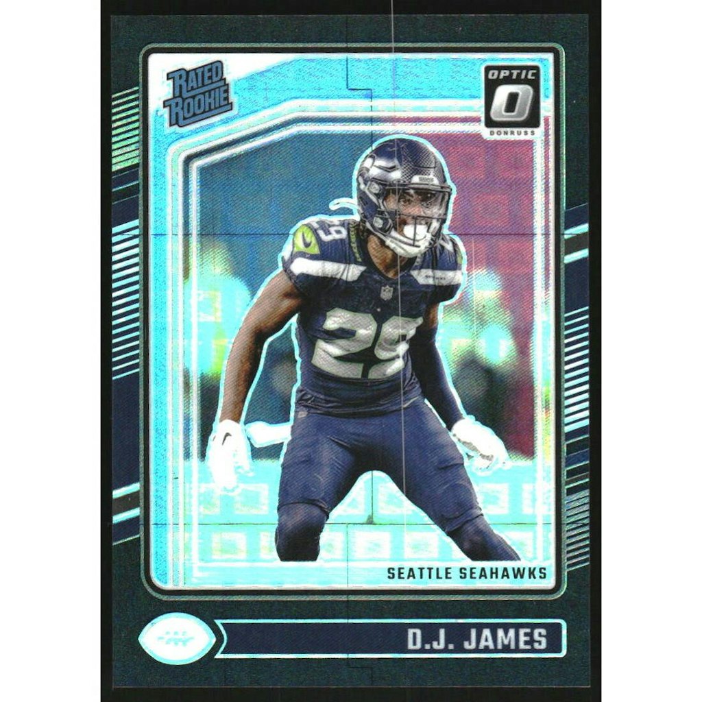 2024 Donruss Optic Black Pandora D.J. James Rookie Rated Card: $12 2024 Donruss Optic Black Pandora D.J. James Rookie Rated Card: $12