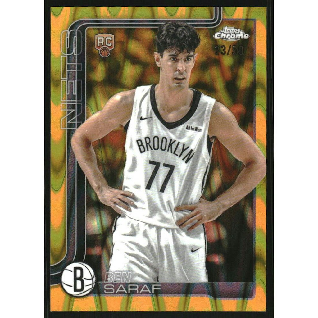 2025-26 Topps Chrome RayWave Gold Refractor Ben Saraf #276: $54