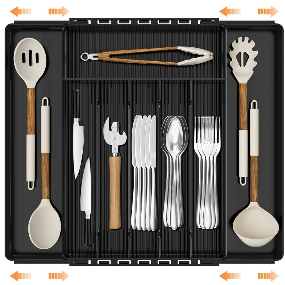 GPED 8-Compartment Expandable Acrylic Cutlery Tray: $14.29