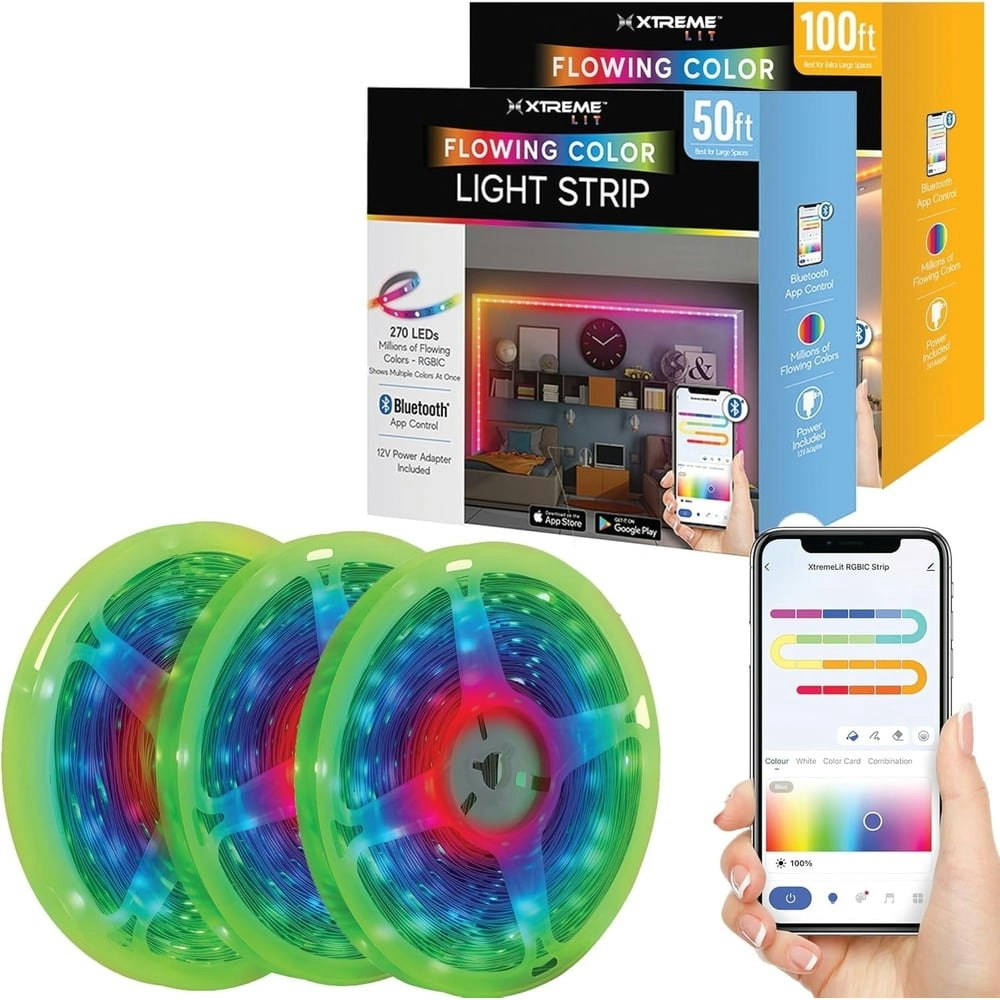 Xtreme Lit 150-foot LED Strip Lights: $47.19