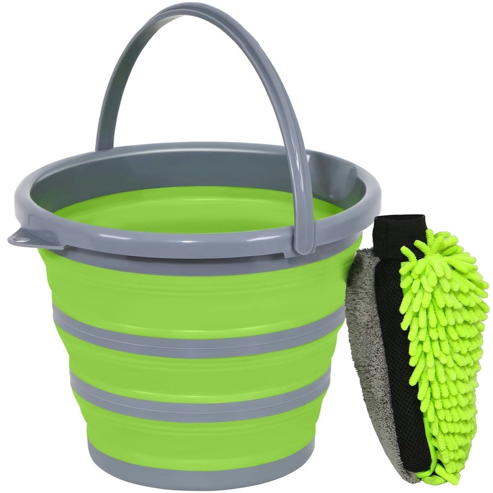 Nicecastle 10L Collapsible Bucket and Car Wash Mitt: $17.99 Nicecastle 10L Collapsible Bucket and Car Wash Mitt: $17.99