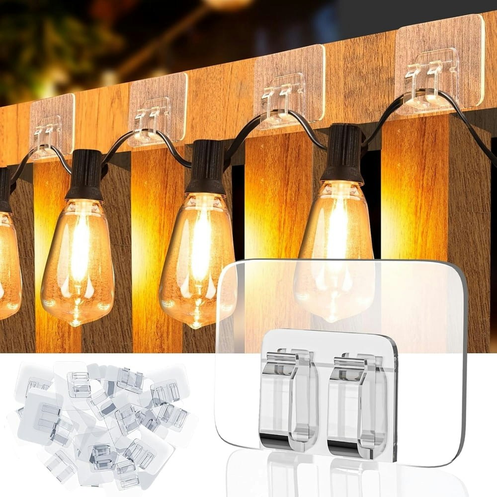 Outdoor String Light Hooks and Cable Clips 95-Pack: $11.87 Outdoor String Light Hooks and Cable Clips 95-Pack: $11.87