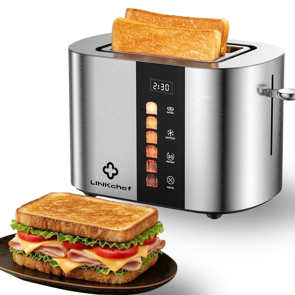 LinkChef 2-Slice Stainless Steel Touch Screen Toaster: $33.99 LinkChef 2-Slice Stainless Steel Touch Screen Toaster: $33.99