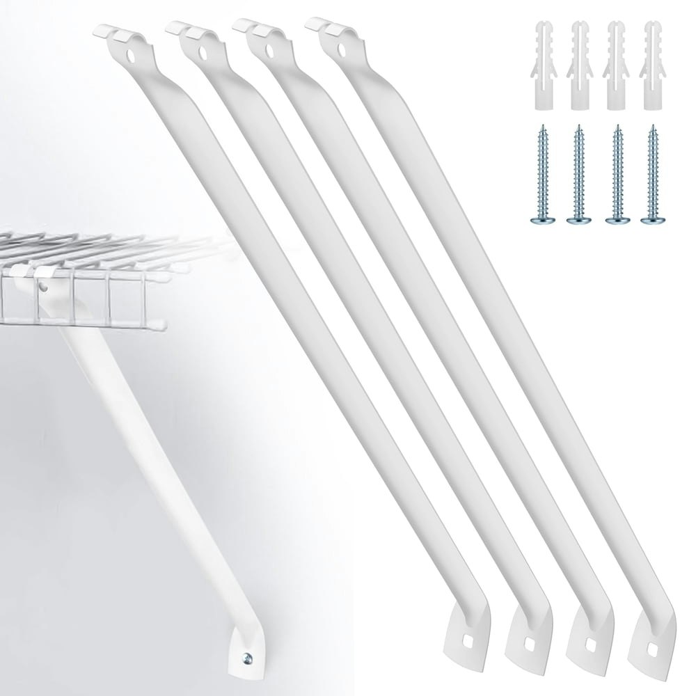12-Inch Wire Shelving Support Brackets 4-Pack: $14.24 12-Inch Wire Shelving Support Brackets 4-Pack: $14.24