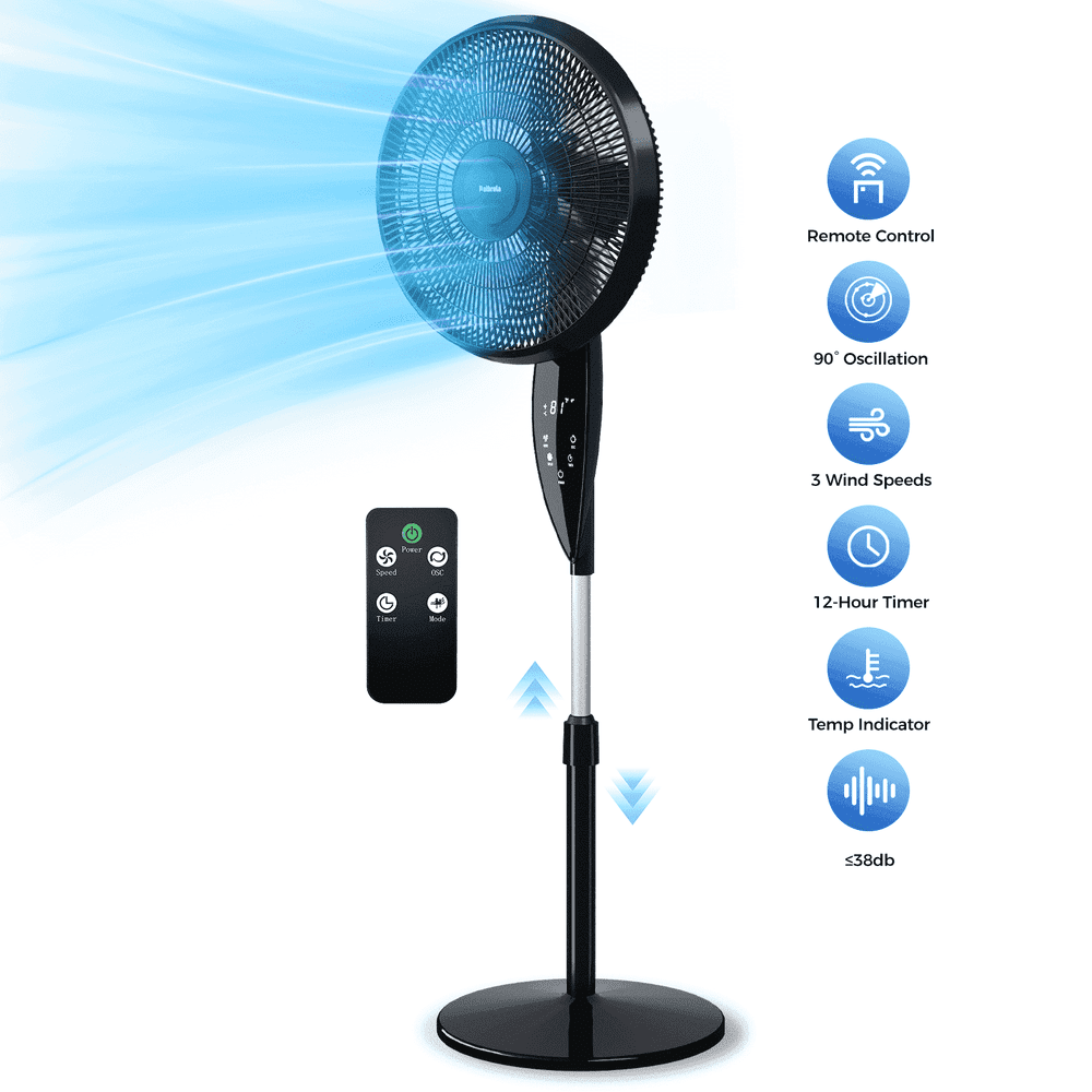 16-Inch Oscillating Pedestal Fan with Remote: $44.98