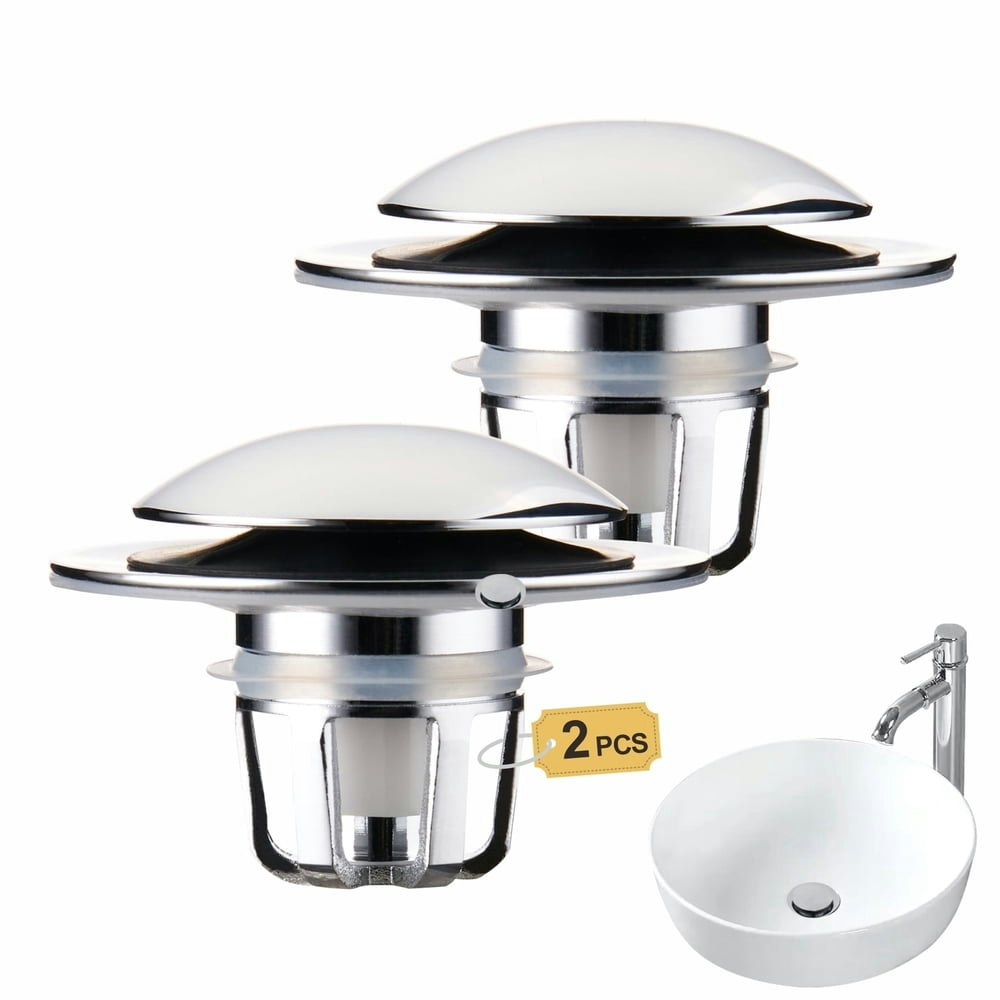 Bathroom Sink Drain Stopper and Hair Catcher 2-Pack: $15.27 Bathroom Sink Drain Stopper and Hair Catcher 2-Pack: $15.27