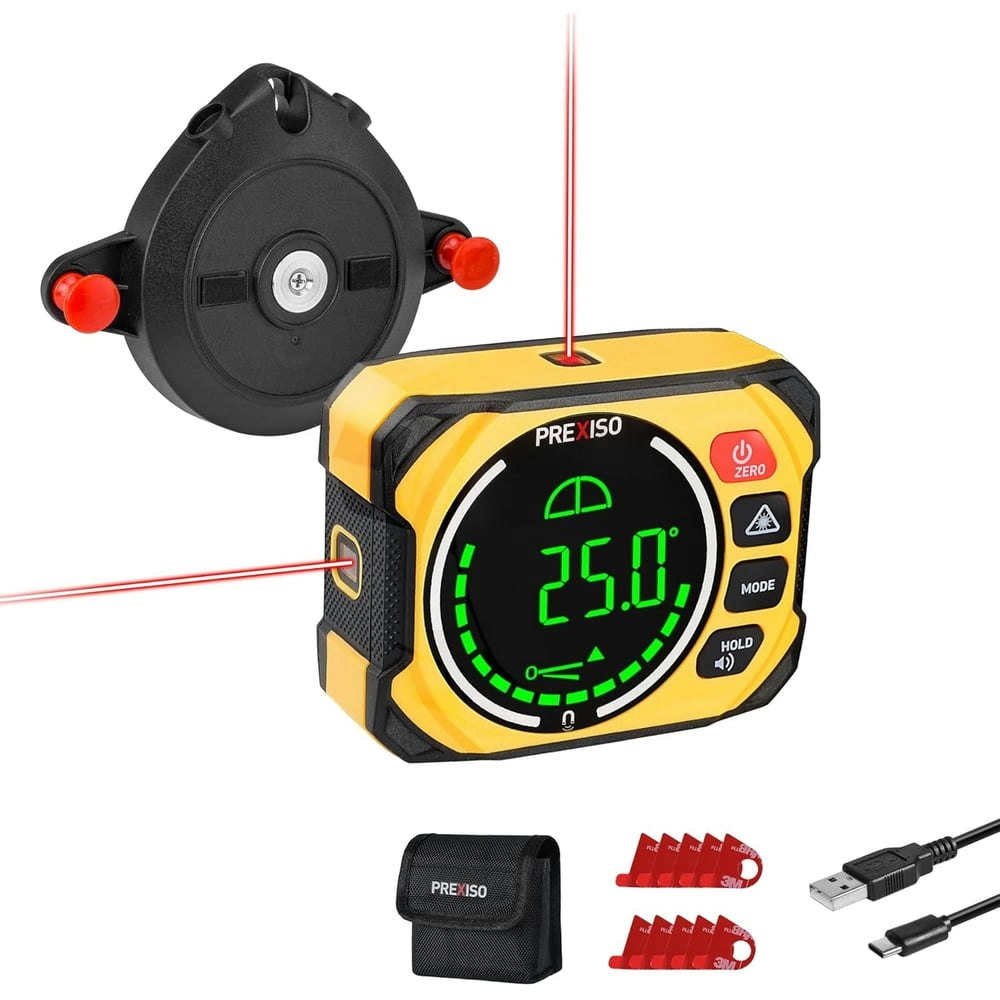 Prexiso 3-in-1 Laser Level and Digital Angle Gauge: $35.99 Prexiso 3-in-1 Laser Level and Digital Angle Gauge: $35.99