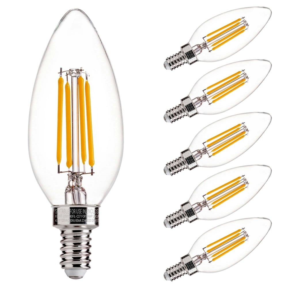 Luzixibo 4.5W 2700K E12 LED Candelabra Bulb 6-Pack: $12.79 Luzixibo 4.5W 2700K E12 LED Candelabra Bulb 6-Pack: $12.79